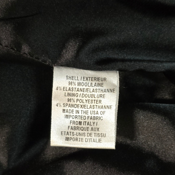 Milly sz 0 xs wool black blazer double button - Picture 5 of 10